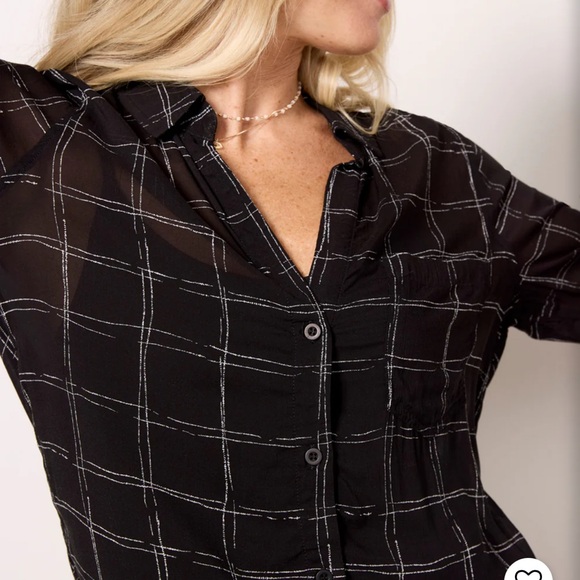 Cloth and Stone Plaid Button Down - Picture 2 of 5